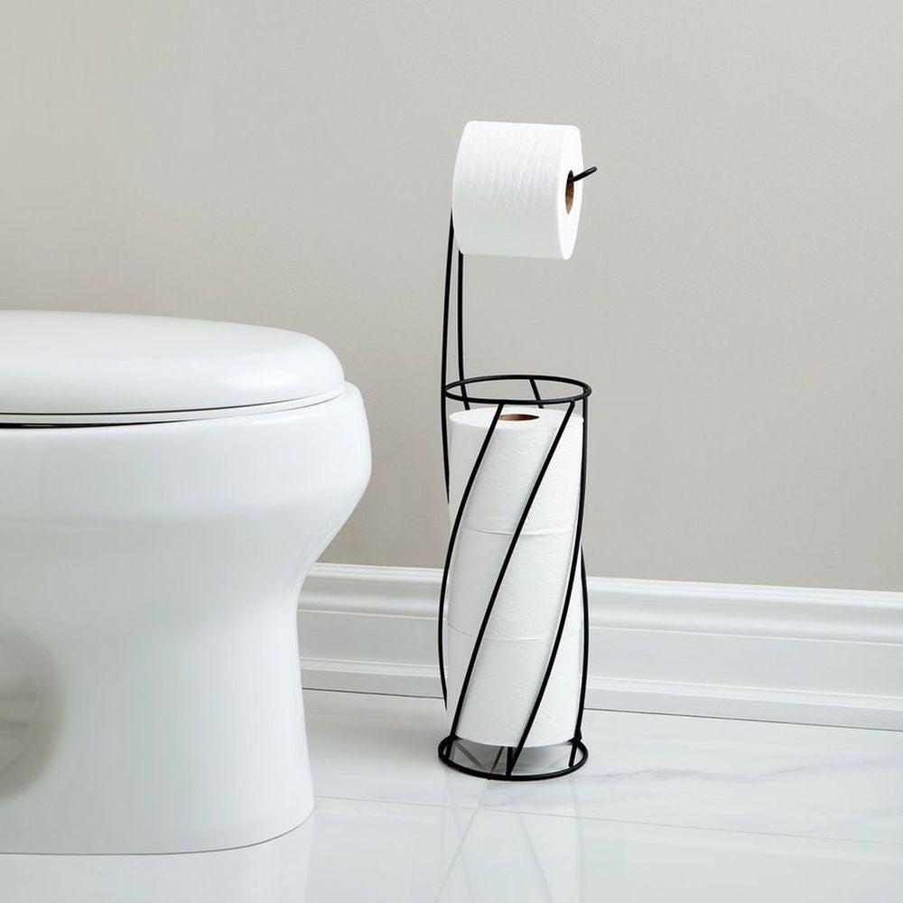 Twist Toilet Roll Holder & Dispenser Matte Black - BATHROOM - Toilet Roll Holders - Soko and Co