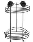 Vac Lock 2 Tier Suction Corner Shower Shelf Matte Black - BATHROOM - Suction - Soko and Co