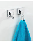 Vac Lock Stainless Steel Square Suction Hooks 2 Pack - BATHROOM - Suction - Soko and Co