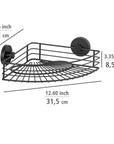 Vac Lock Suction Corner Shower Shelf Matte Black - BATHROOM - Suction - Soko and Co