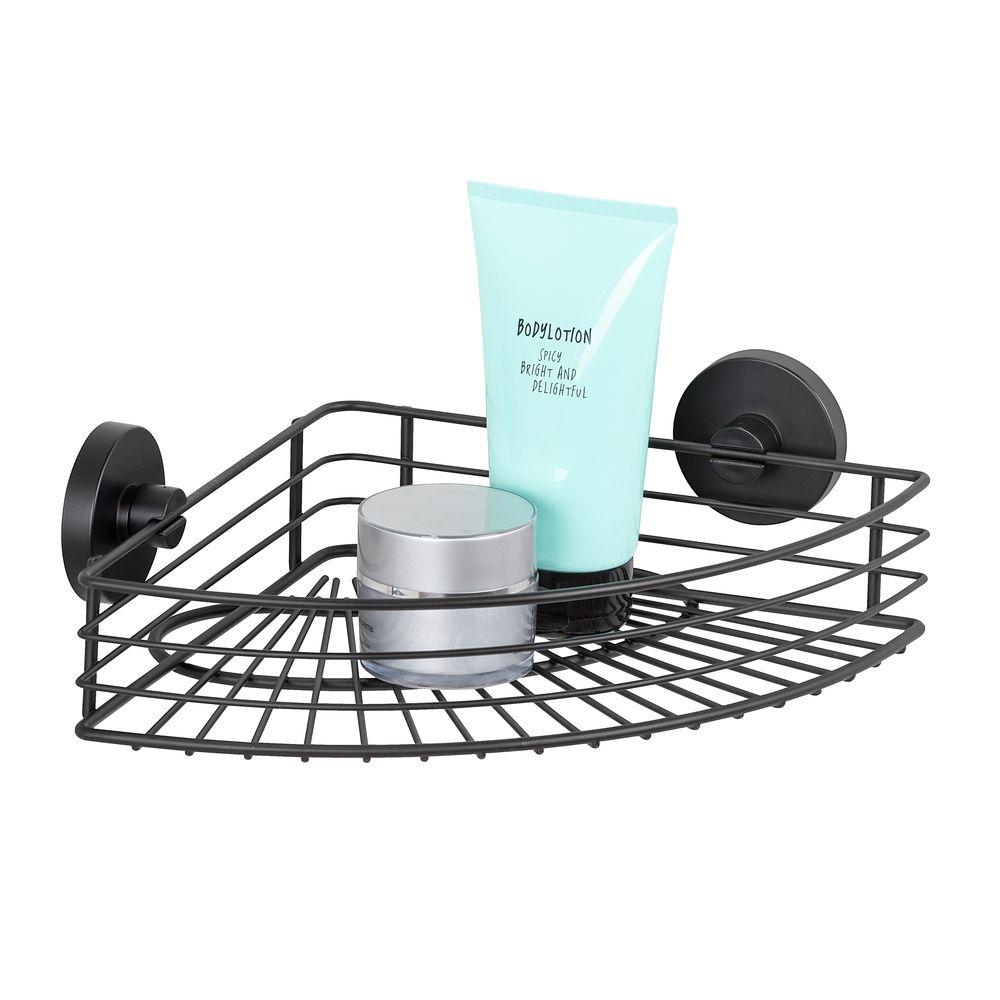 Vac Lock Suction Corner Shower Shelf Matte Black - BATHROOM - Suction - Soko and Co
