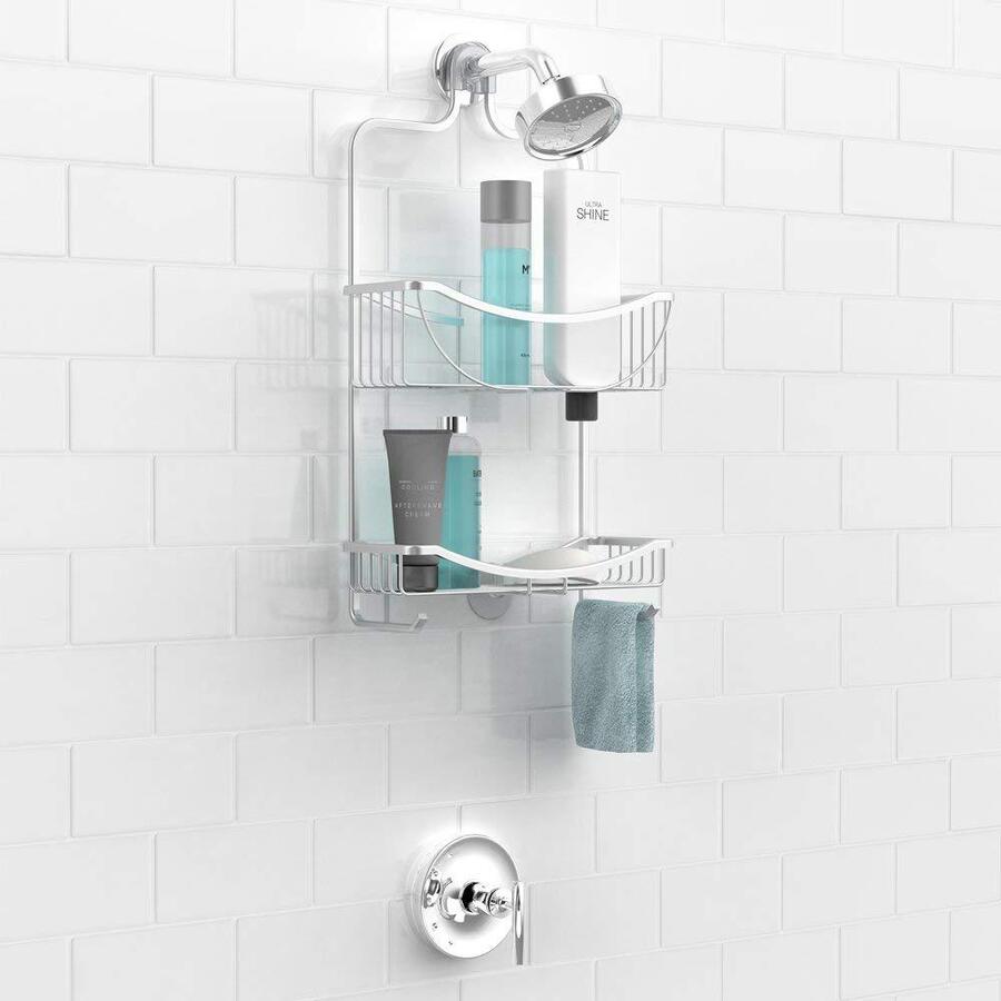 Venus 2 Tier Aluminium Shower Caddy - BATHROOM - Shower Caddies - Soko and Co