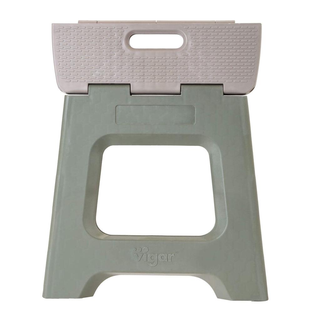 Vigar 32cm Compact Folding Step Stool Ecological Olive - LAUNDRY - Ladders - Soko and Co