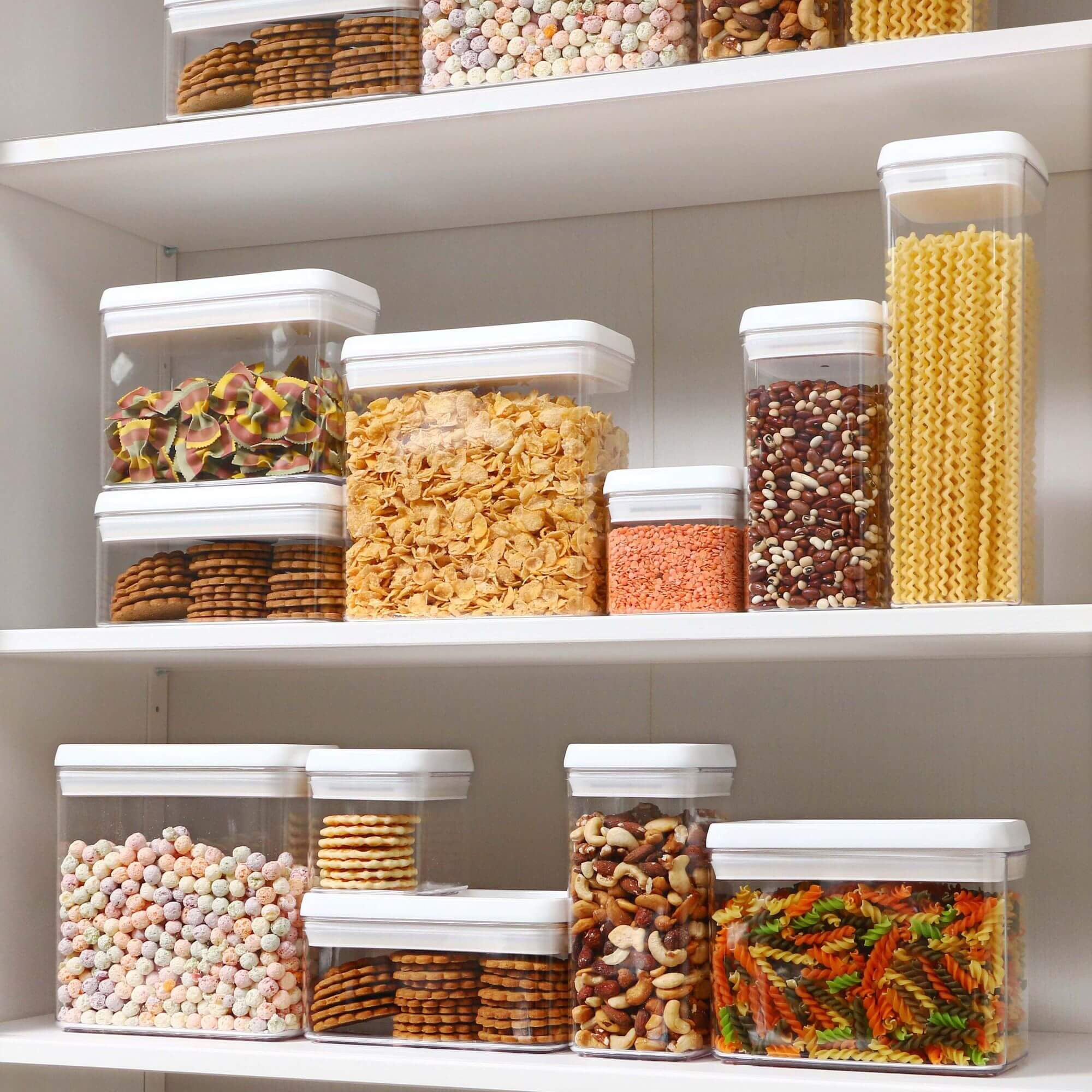 Felli Flip Tite food containers in a kitchen pantry