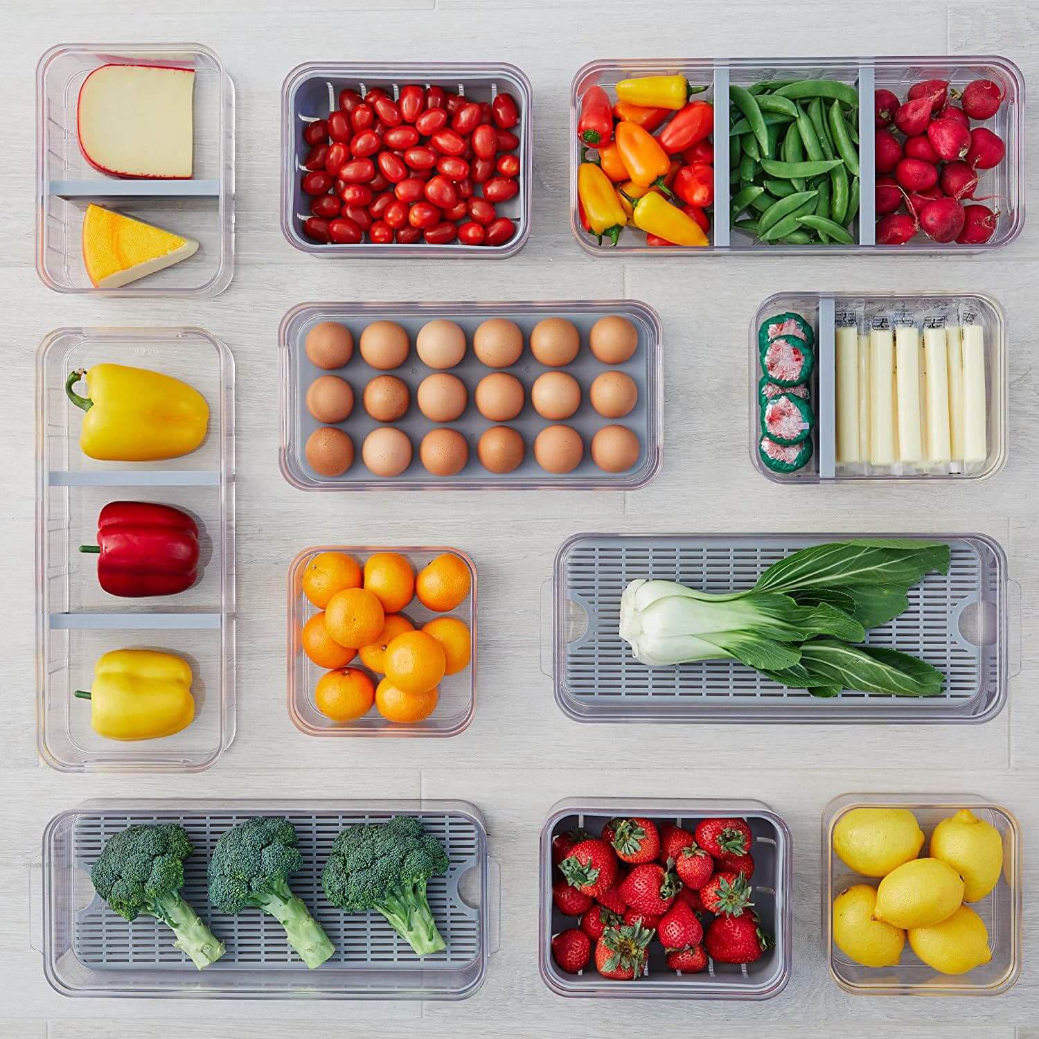 iDesign acrylic kitchen containers organising fresh produce in the kitchen