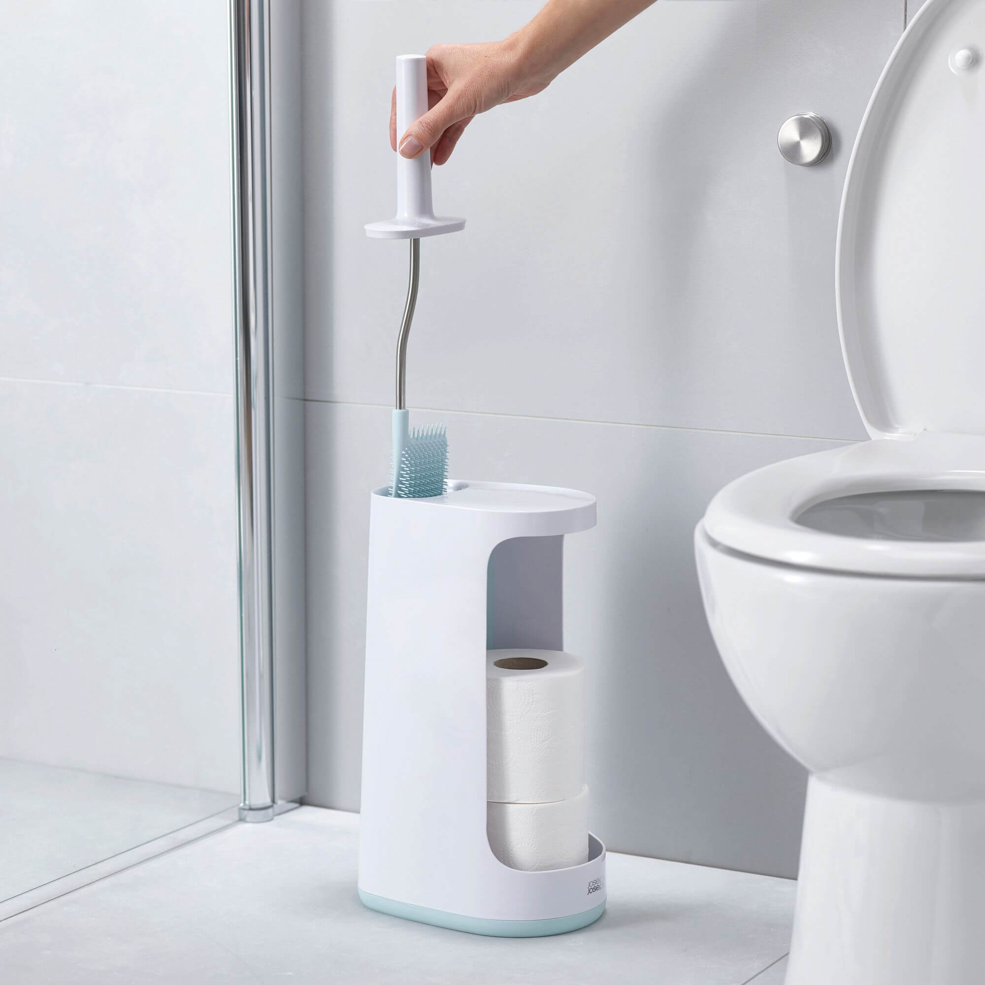 Joseph Joseph silicone toilet brush with toilet roll holder