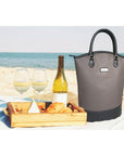 2 Bottle Insulated Wine Tote Charcoal - WINE - Bags and Carriers - Soko and Co