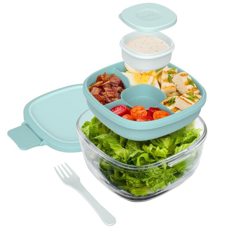 3 Compartment Lunch Box Coastal Seaglass - LIFESTYLE - Lunch - Soko and Co