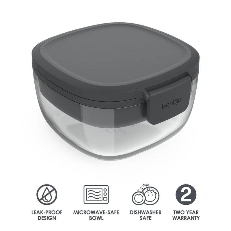 3 Compartment Lunch Box Dark Grey | Soko & Co