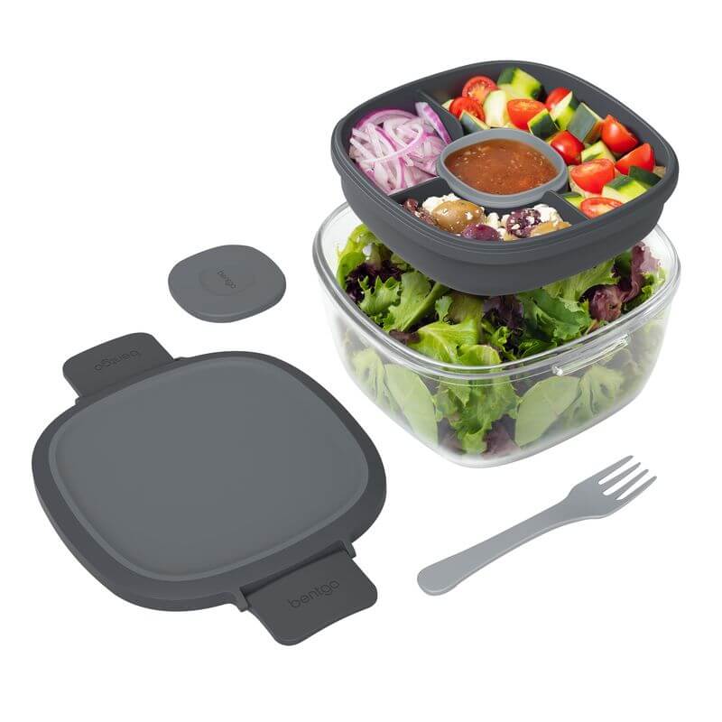 3 Compartment Lunch Box Dark Grey | Soko & Co