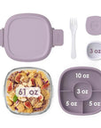 3 Compartment Lunch Box Lavender