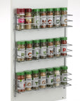 3 Tier Wall Mounted Spice Rack Chrome - KITCHEN - Spice Racks - Soko and Co
