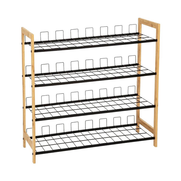 Black bamboo shoe rack sale