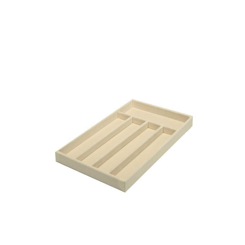 5 Compartment Velvet Jewellery White - WARDROBE - Jewellery Storage - Soko and Co