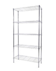 5 Tier Adjustable Heavy Duty Shelving Unit Chrome - HOME STORAGE - Shelves and Cabinets - Soko and Co