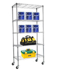 5 Tier Adjustable Heavy Duty Shelving Unit Chrome - HOME STORAGE - Shelves and Cabinets - Soko and Co