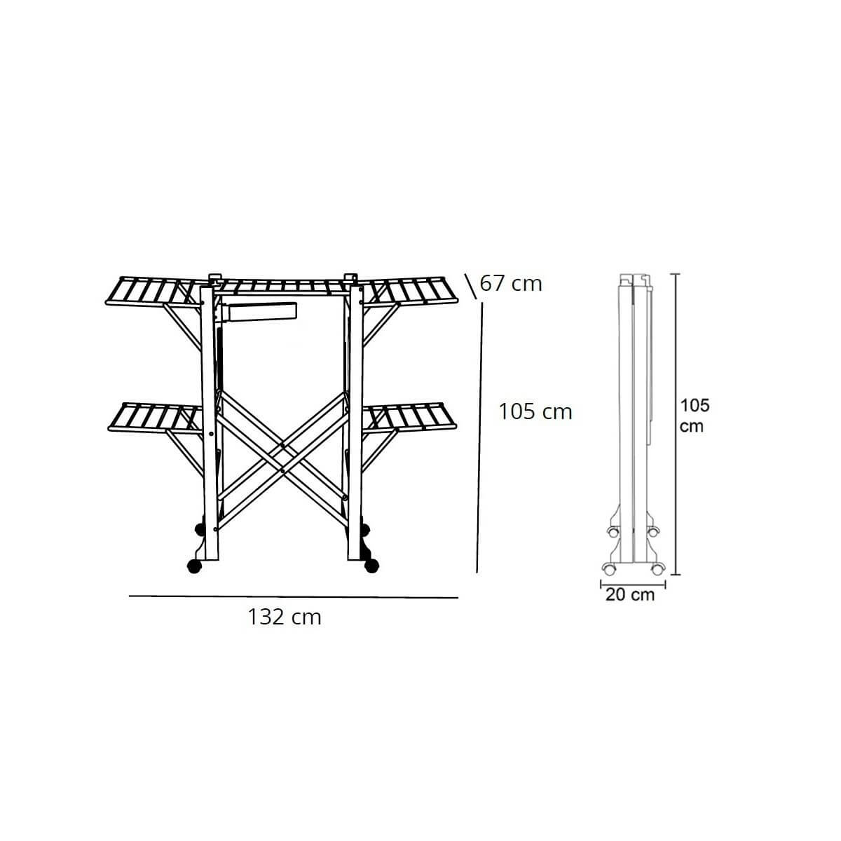 Aliante Clothes Airer Cherry Wood - LAUNDRY - Airers - Soko and Co