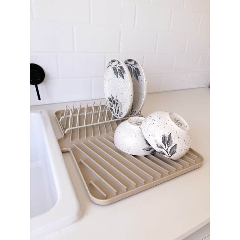 Ari Dish Draining Board Cream - KITCHEN - Dish Racks and Mats - Soko and Co