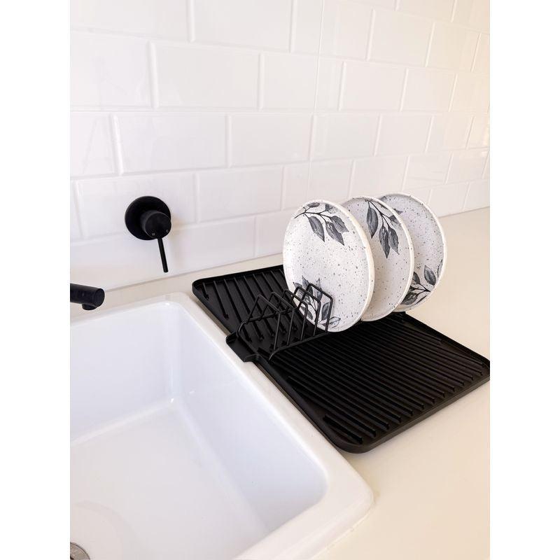 Ari Dish Draining Board Graphite - KITCHEN - Dish Racks and Mats - Soko and Co