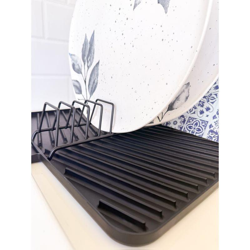 Ari Dish Draining Board Graphite - KITCHEN - Dish Racks and Mats - Soko and Co