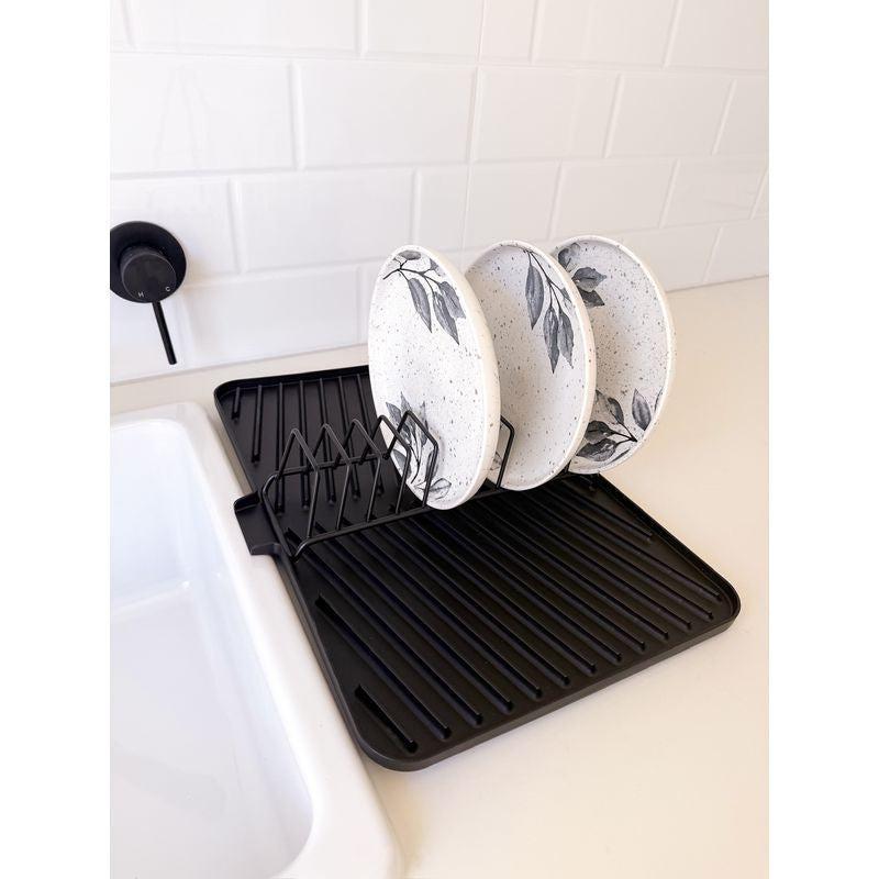 Ari Dish Draining Board Graphite - KITCHEN - Dish Racks and Mats - Soko and Co