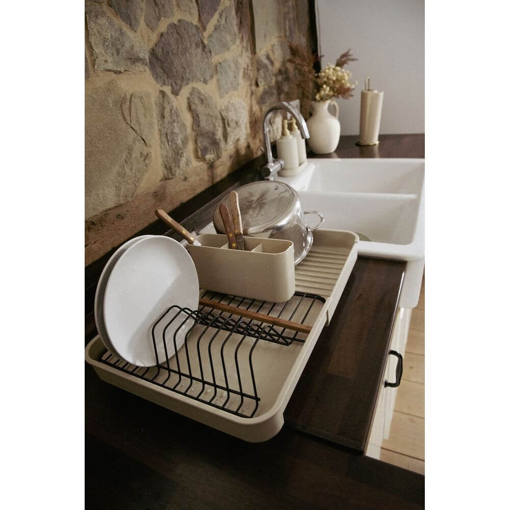 Avera Stainless Steel Expandable Dish Rack Cream - KITCHEN - Dish Racks and Mats - Soko and Co