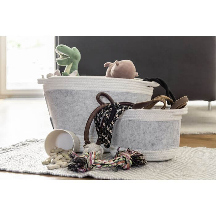 Bea 2.5L Felt Storage Basket Light Grey - HOME STORAGE - Baskets and Totes - Soko and Co