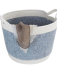 Bea 30L Round Felt Storage Basket Light Grey - HOME STORAGE - Baskets and Totes - Soko and Co