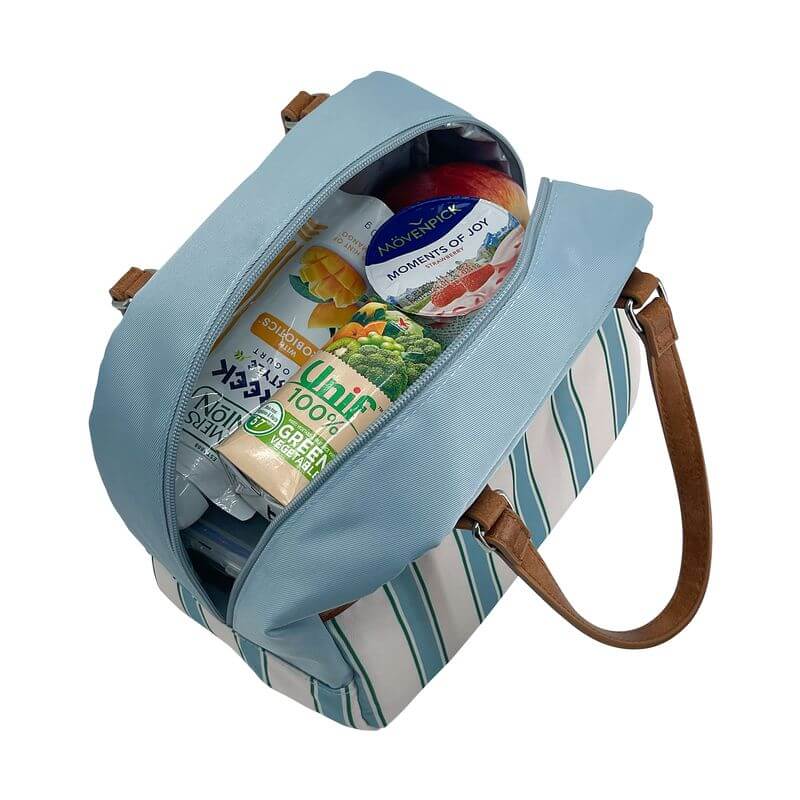 Cali Insulated Lunch Bag Hazy Blue Stripes - LIFESTYLE - Lunch - Soko and Co