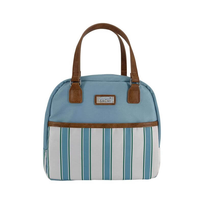 Cali Insulated Lunch Bag Hazy Blue Stripes - LIFESTYLE - Lunch - Soko and Co