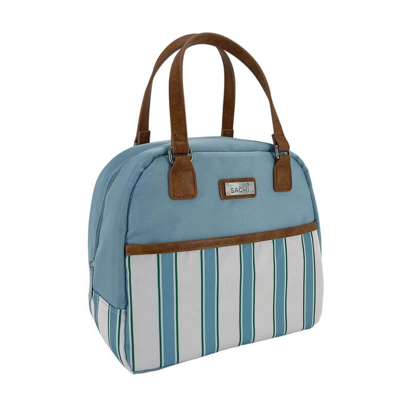 Cali Insulated Lunch Bag Hazy Blue Stripes - LIFESTYLE - Lunch - Soko and Co