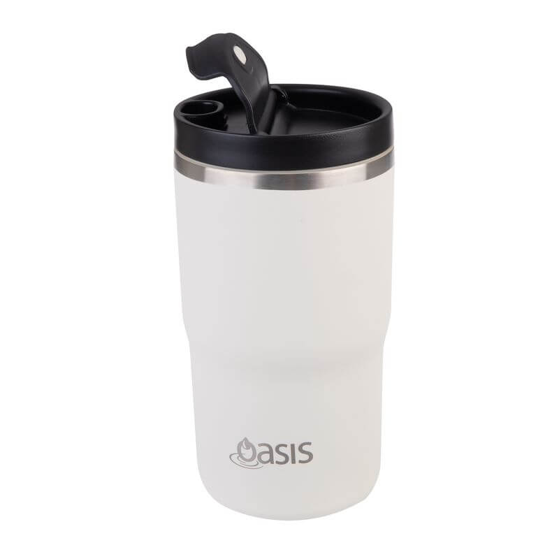 Ceramic Lined Insulated Travel Mug 480mL Alabaster - LIFESTYLE - Coffee Mugs - Soko and Co