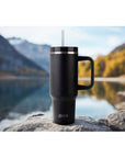 Commuter 1.2L Insulated Tumbler with Straw Black - LIFESTYLE - Water Bottles - Soko and Co