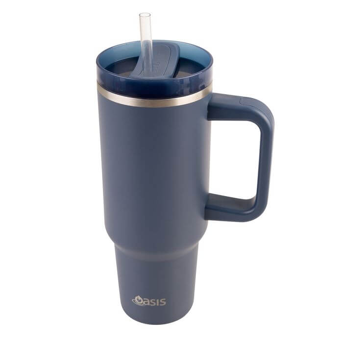 Commuter 1.2L Insulated Tumbler with Straw Indigo - LIFESTYLE - Water Bottles - Soko and Co