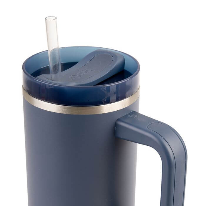 Commuter 1.2L Insulated Tumbler with Straw Indigo - LIFESTYLE - Water Bottles - Soko and Co