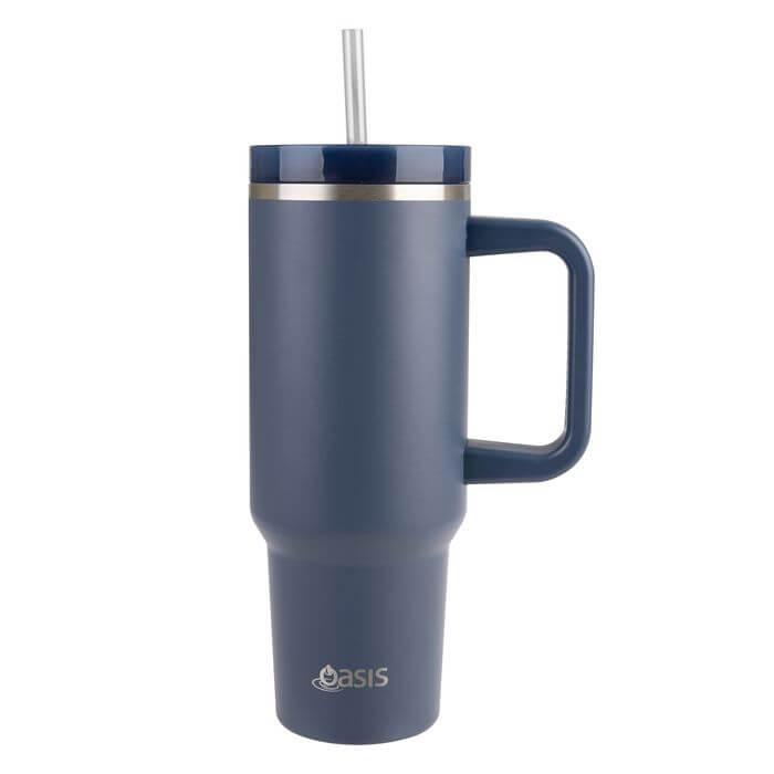 Commuter 1.2L Insulated Tumbler with Straw Indigo - LIFESTYLE - Water Bottles - Soko and Co