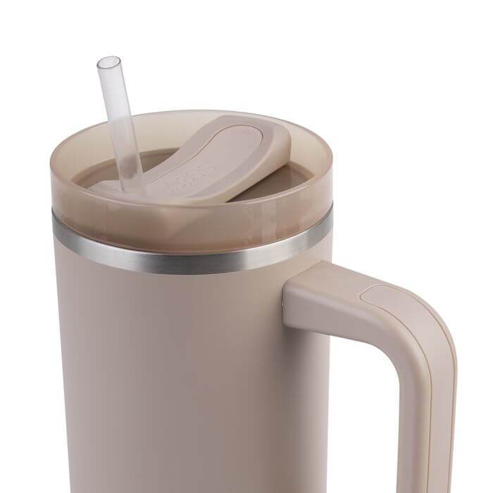 Commuter 1.2L Insulated Tumbler with Straw Latte - LIFESTYLE - Water Bottles - Soko and Co