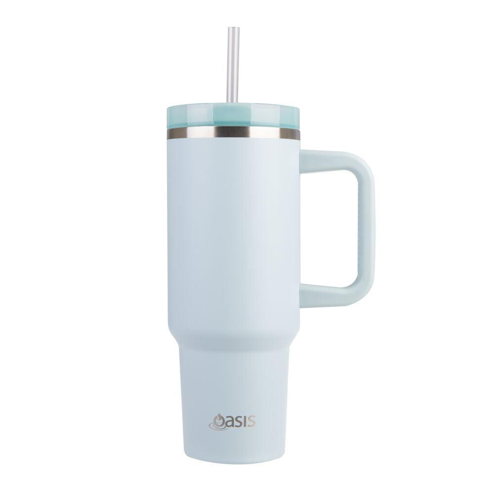 Commuter 1.2L Insulated Tumbler with Straw Sea Mist Green - LIFESTYLE - Water Bottles - Soko and Co