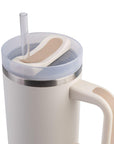 Commuter 1.2L Insulated Tumbler with Straw White Alabaster - LIFESTYLE - Water Bottles - Soko and Co