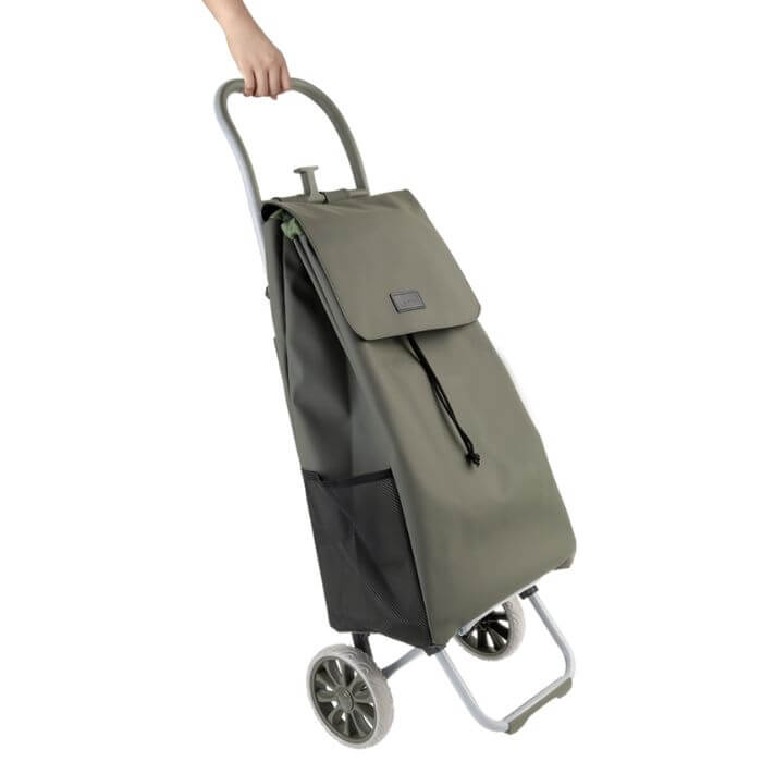 Cosmo Waterproof Shopping Trolley Olive - LIFESTYLE - Shopping Bags and Trolleys - Soko and Co