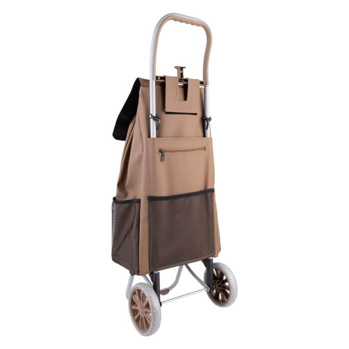 Cosmo Waterproof Shopping Trolley Tan - LIFESTYLE - Shopping Bags and Trolleys - Soko and Co