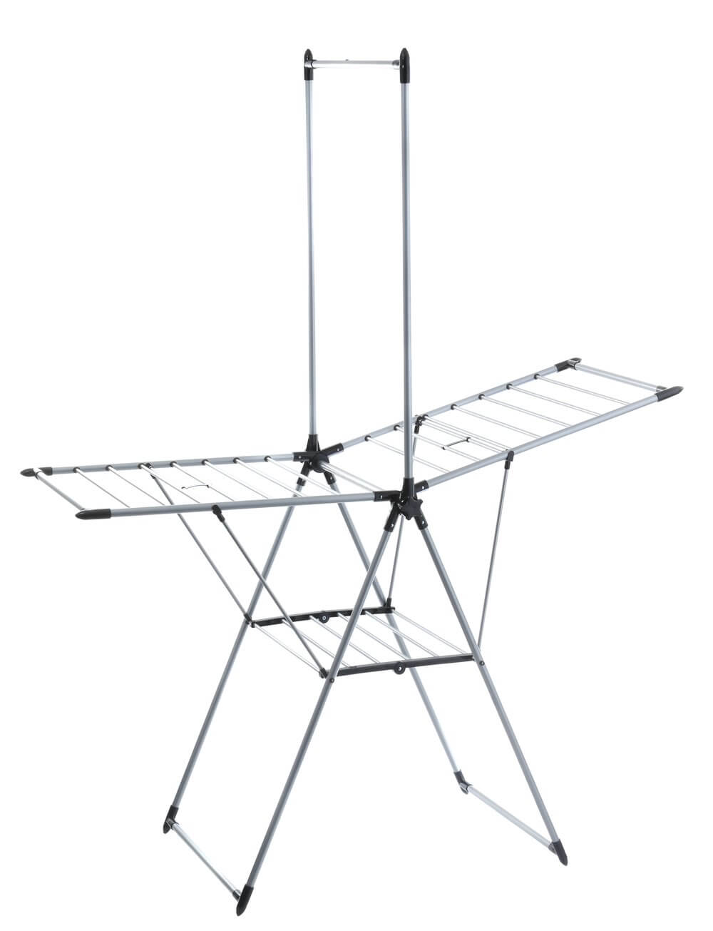 Deluxe A-Frame Clothes Airer with Top Hanging Rail Grey - LAUNDRY - Airers - Soko and Co