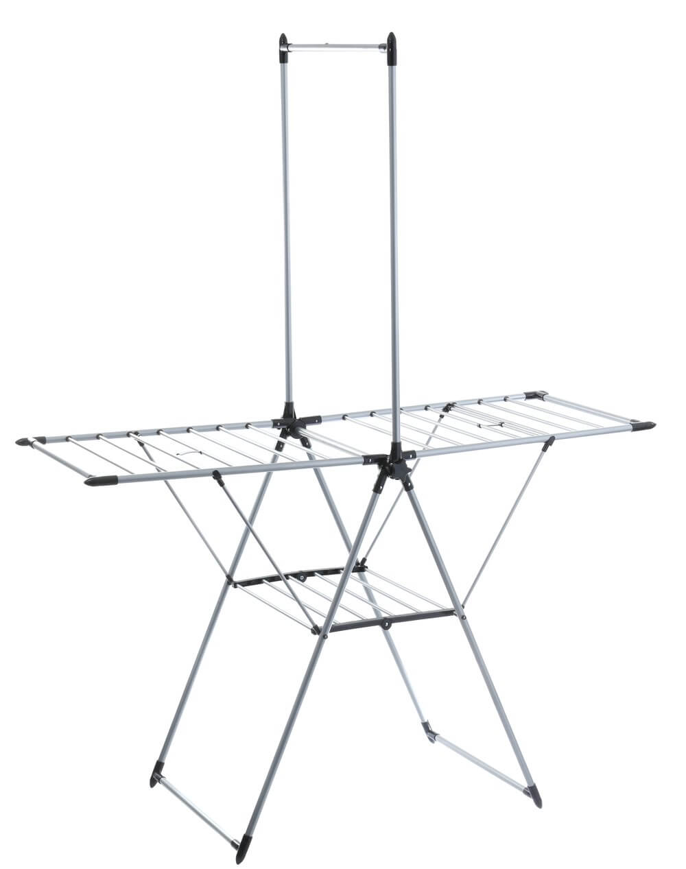 Deluxe A-Frame Clothes Airer with Top Hanging Rail Grey - LAUNDRY - Airers - Soko and Co