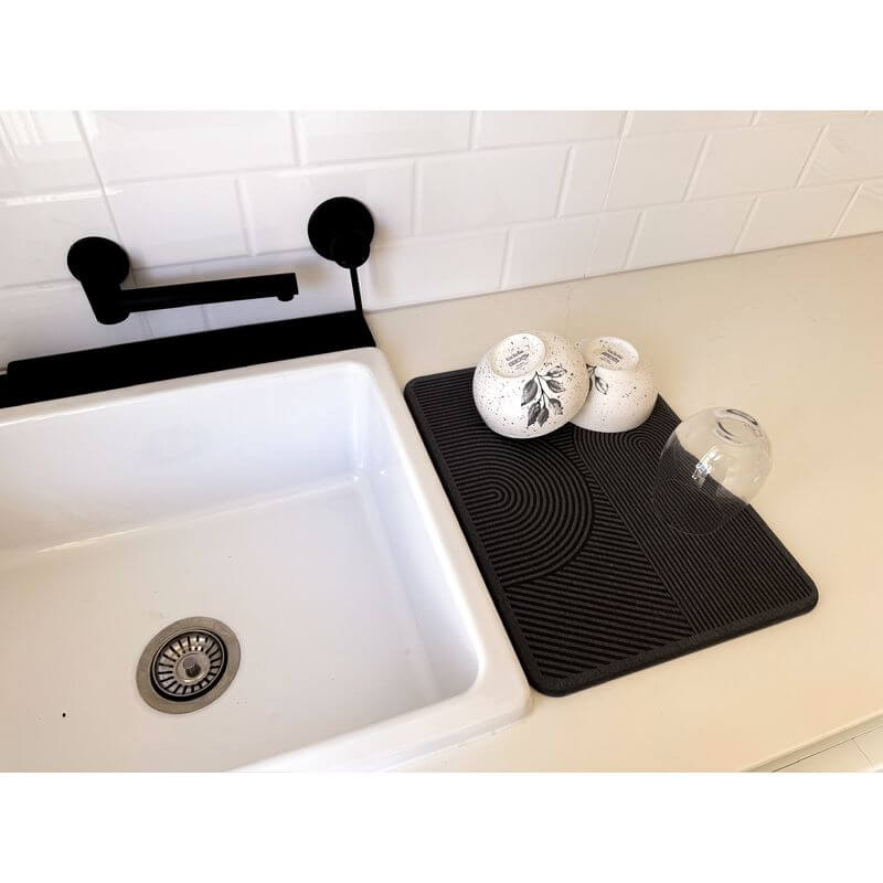 Dia Stone Dish Drying Mat Grey - KITCHEN - Dish Racks and Mats - Soko and Co
