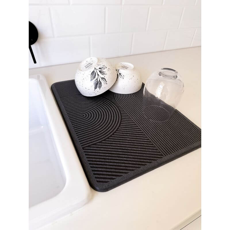 Dia Stone Dish Drying Mat Grey - KITCHEN - Dish Racks and Mats - Soko and Co