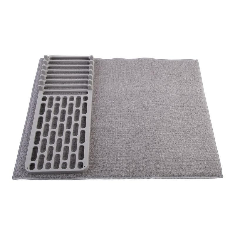 Drying Mat With Removable Rack Grey