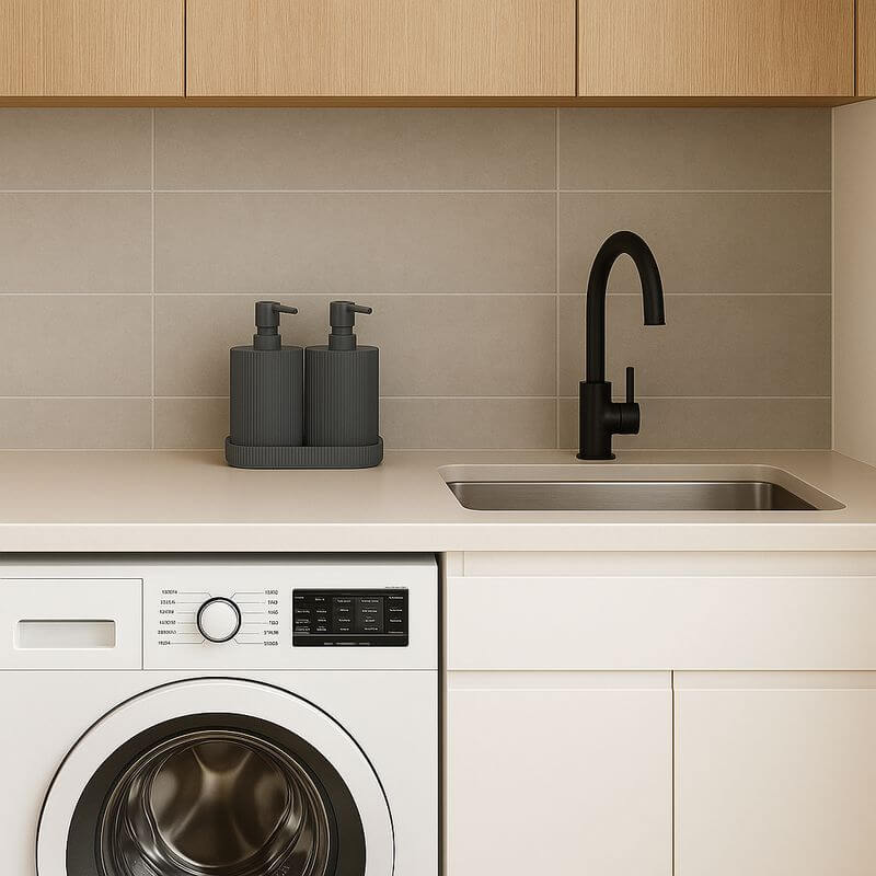 Eco Basics Wash Station Duo Graphite - BATHROOM - Soap Dispensers and Trays - Soko and Co