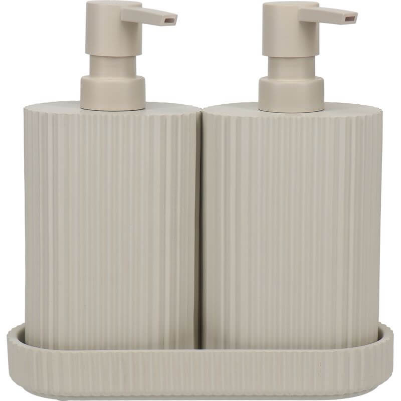 Eco Basics Wash Station Duo Taupe - BATHROOM - Soap Dispensers and Trays - Soko and Co