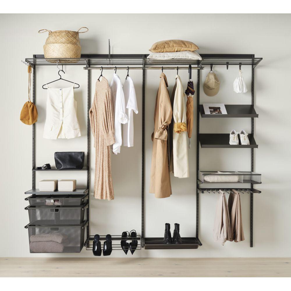 Elfa Deluxe Wardrobe Storage Solution W: 240 Graphite - ELFA - Ready Made Solutions - Soko and Co