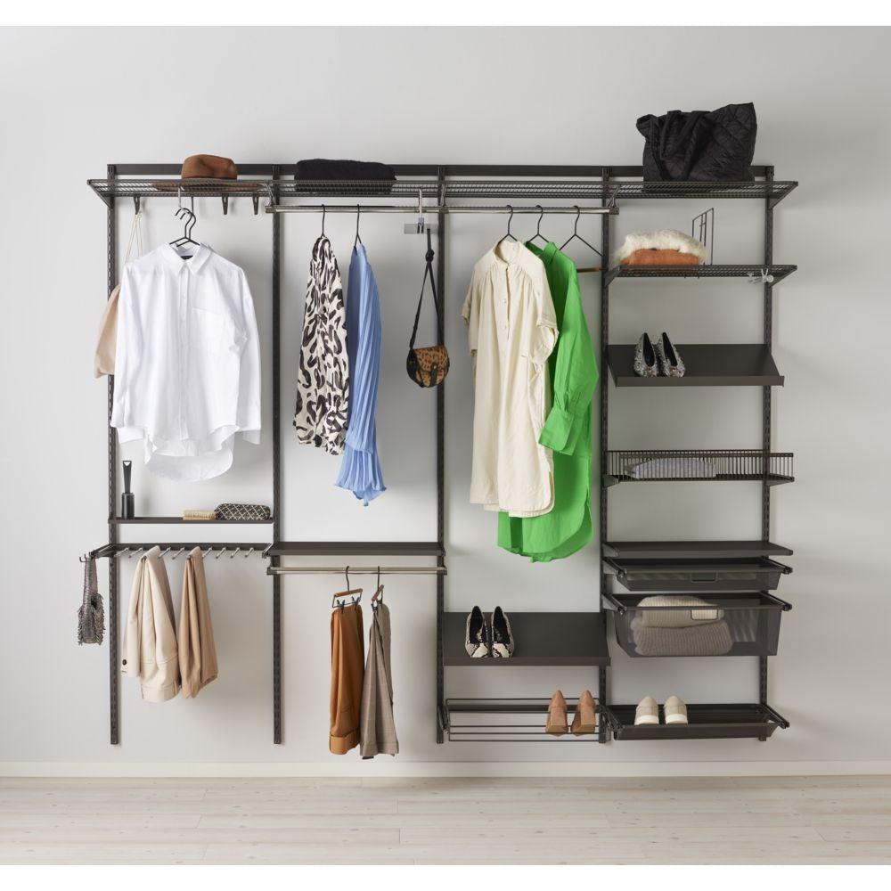 Elfa Deluxe Wardrobe Storage Solution W: 240 Graphite - ELFA - Ready Made Solutions - Soko and Co